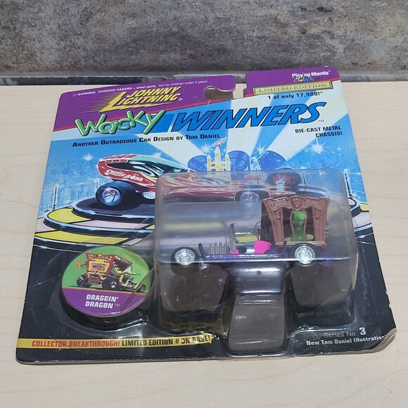 Johnny Lightning  Wacky Winners Draggin Dragon Car Die Cast Tom Daniel 1996 - Picture 3 of 10